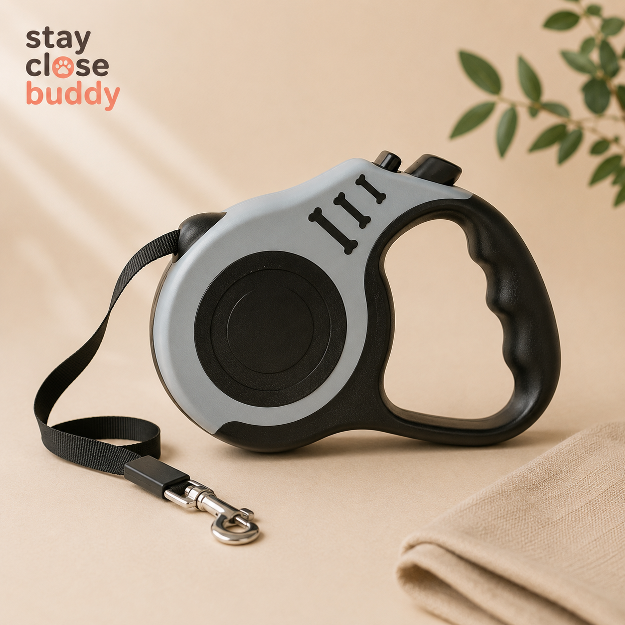 Laisse pour chien de 3 m 5 m pour petits chiens et chats, rétractable automatique, en nylon durable, pour chiot, promenade, randonnée, corde de traction
