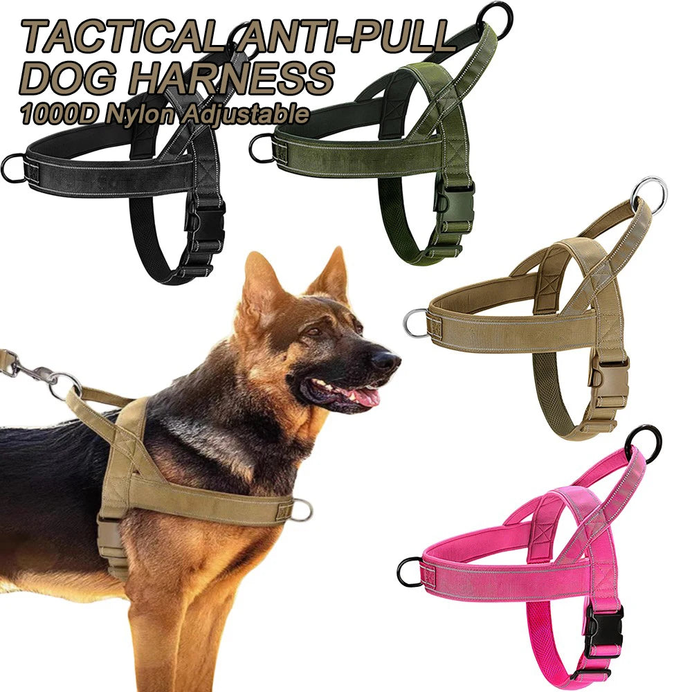 Harnais tactique anti-traction pour chien