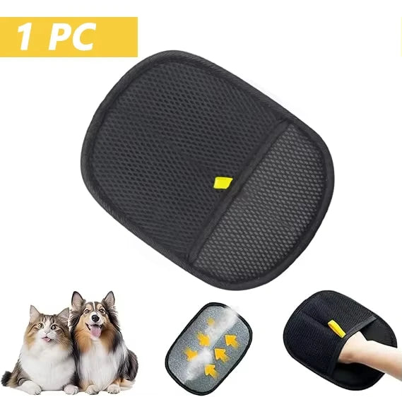 Outil de retrait de poils d'animaux, gants réutilisables antistatiques, gants de toilettage double face pour animaux de compagnie, enlève les poils d'animaux des tapis