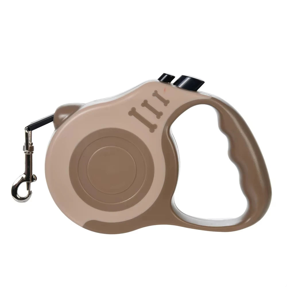 Laisse pour chien de 3 m 5 m pour petits chiens et chats, rétractable automatique, en nylon durable, pour chiot, promenade, randonnée, corde de traction